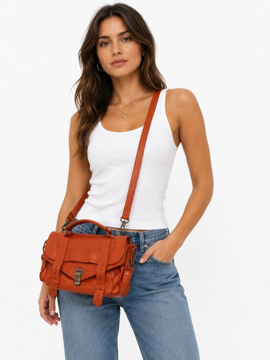 Proenza Schouler Handbags - Proenza Leather Messenger Satchel | OS | Orange